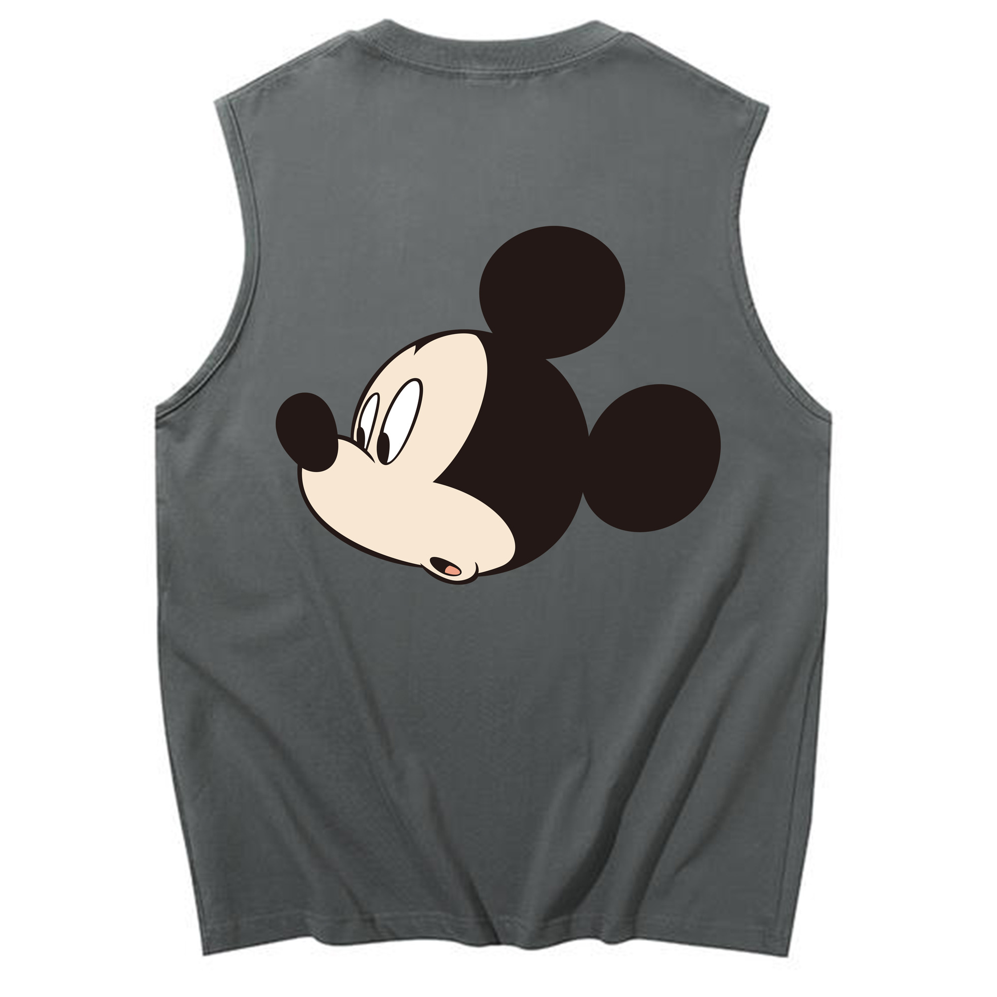ミッキーマウス Mickey Mouse コットン100％タンクトップ（背面プリント）